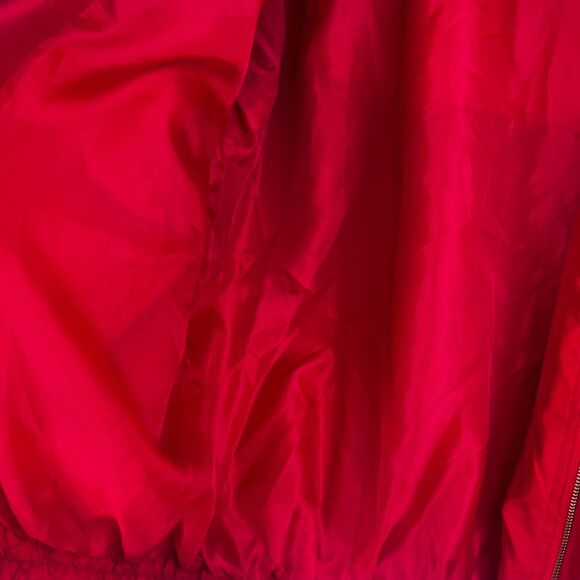 FUDA International VTG 100% Silk Red Full Zip Bomber Jacket Lightweight Size MD - Picture 11 of 15